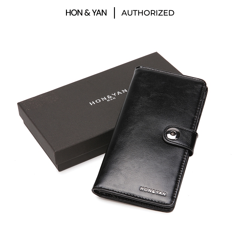 HONYAN Dompet Pria Panjang Oscar Long Wallet Bahan Kulit PU Premium Magnet Original