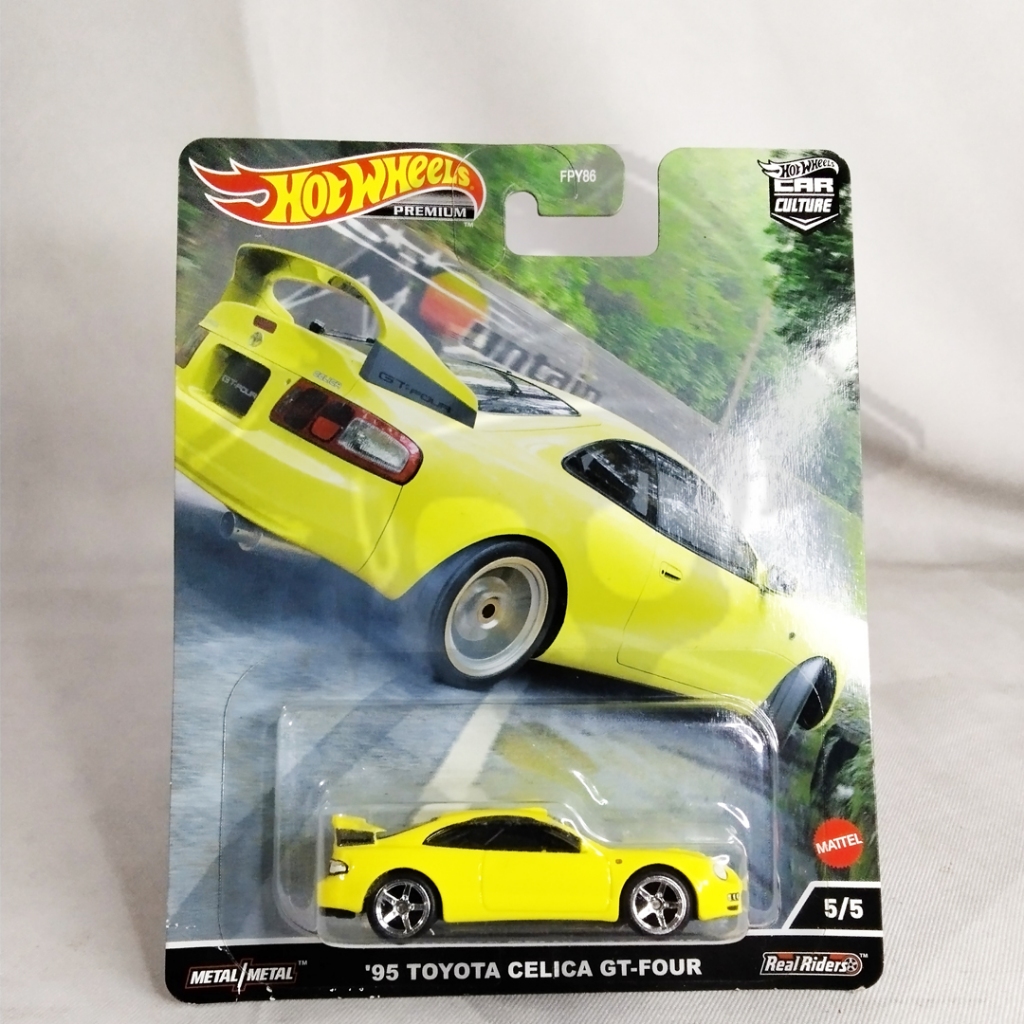 DIECAST HOTWHEELS PREMIUM 95 TOYOTA CELICA GT-FOUR, HOTWHEELS TOYOTA CELICA