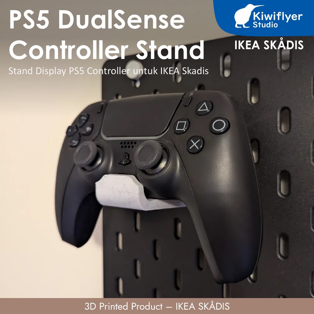 IKEA Skadis PS5 DualSense Controller Stand - Holder PS5 Controller untuk IKEA Skadis