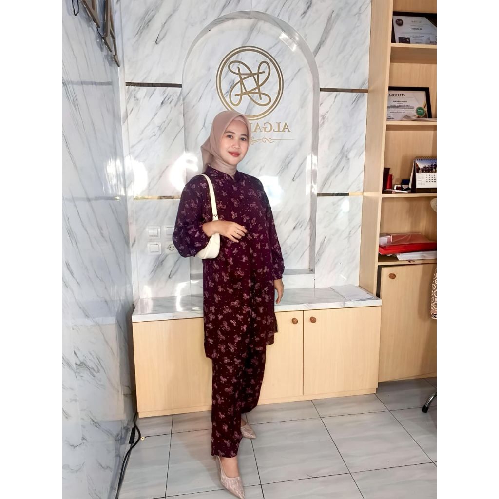 SETELAN TUNIK RAYON, TUNIK KEKINIAN,TUNIK RAYON, TUNIK JUMBO