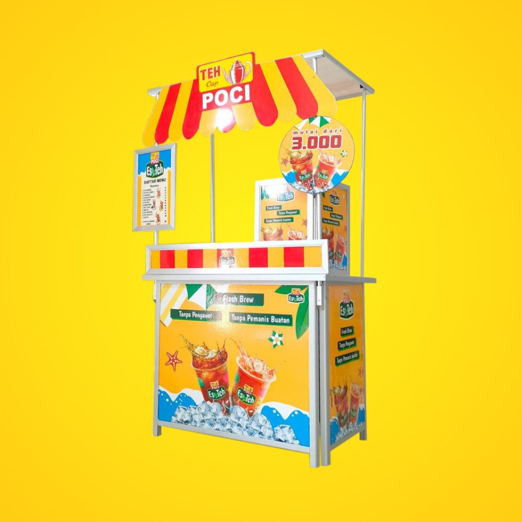 Booth Portable Es teh Full Variasi