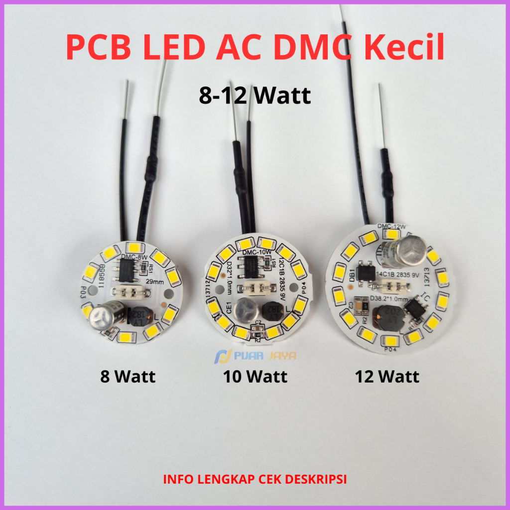 PCB LED AC Leher Kecil DMC 8 10 12 Watt DOB Mesin Lampu LED Modul PCB Lampu LED Nyala Putih