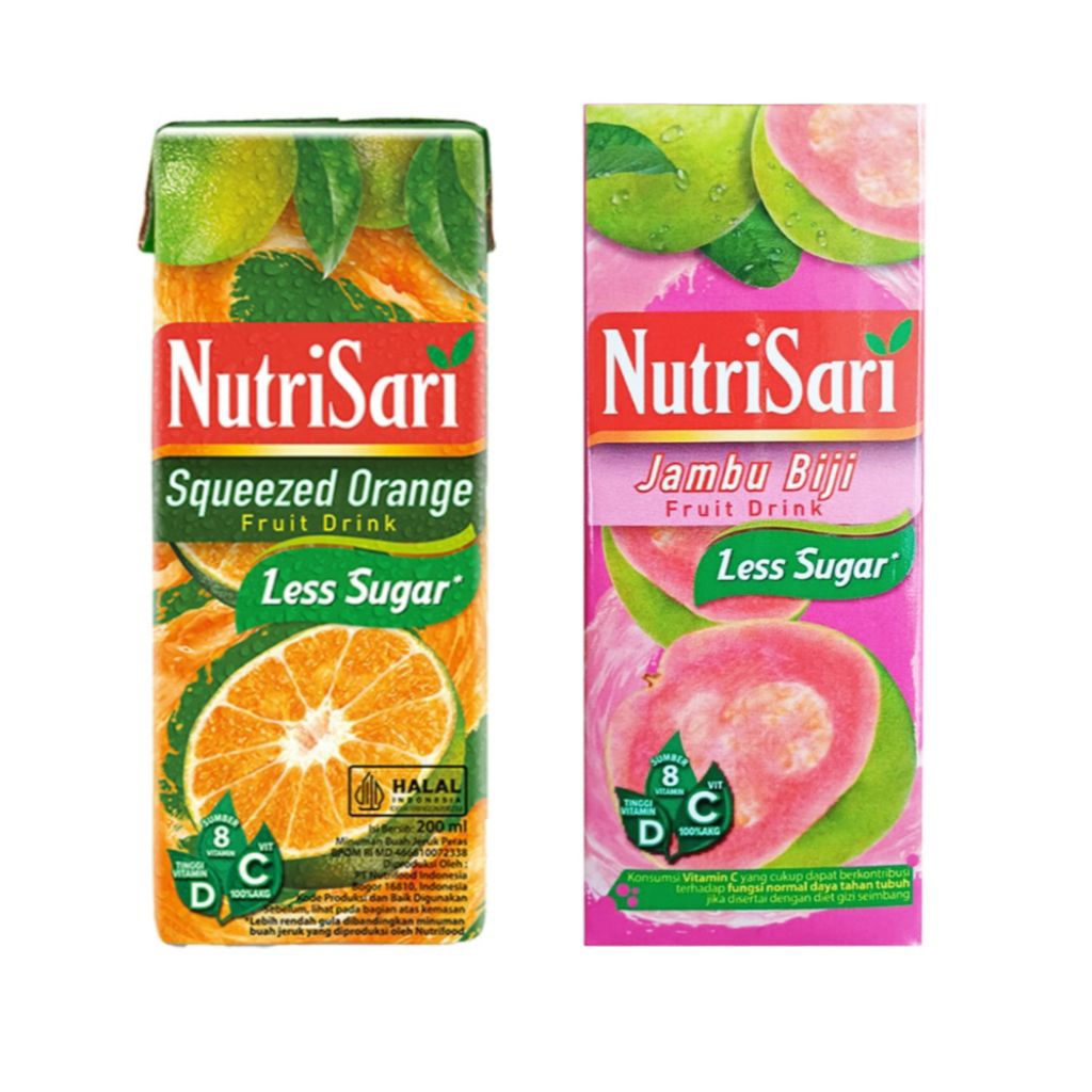 Nutrisari Squeezed Orange jambu 200 ml jus jeruk less sugar