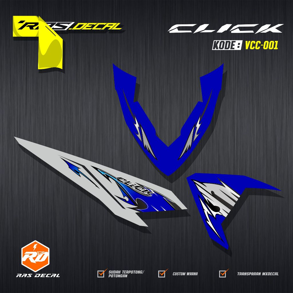 STIKER STRIPING VARIO LED OLD 125 i TRANSPARAN  - STRIPIING TRANSPARAN VARIO LED 125/150 OLD