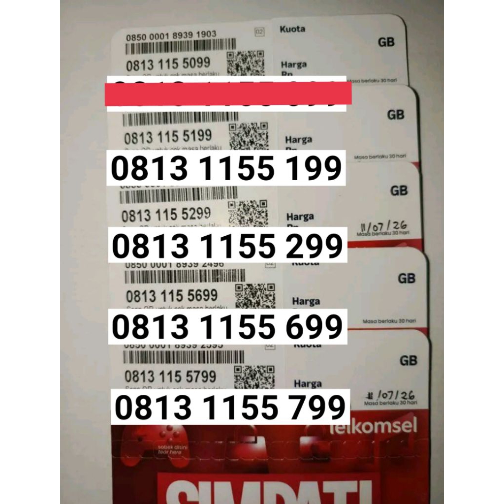 Nomor Cantik Telkomsel Simpati 11 Digit 99