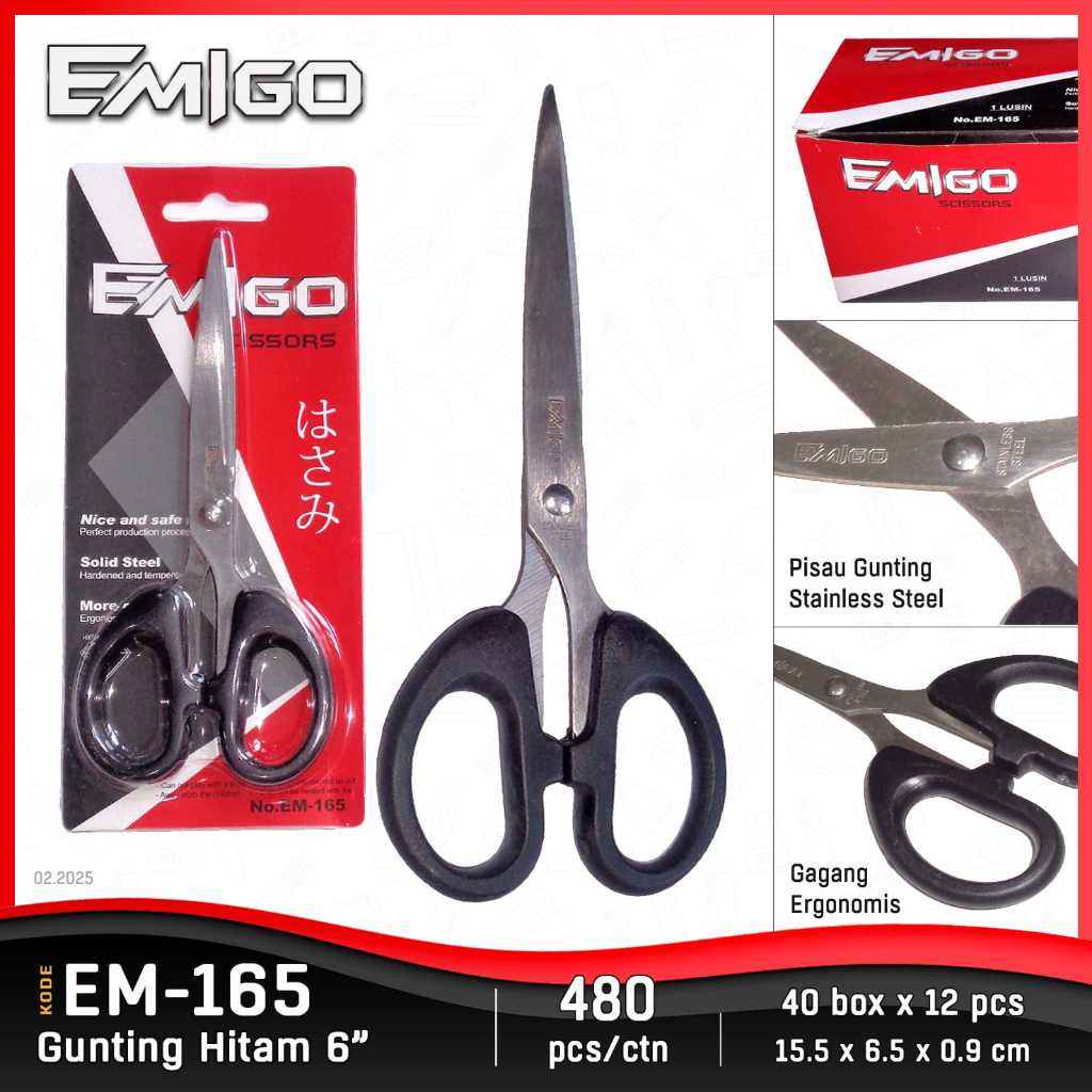 

EMIGO Gunting UKURAN SEDANG 6 INCH Scissors Harga MURAH