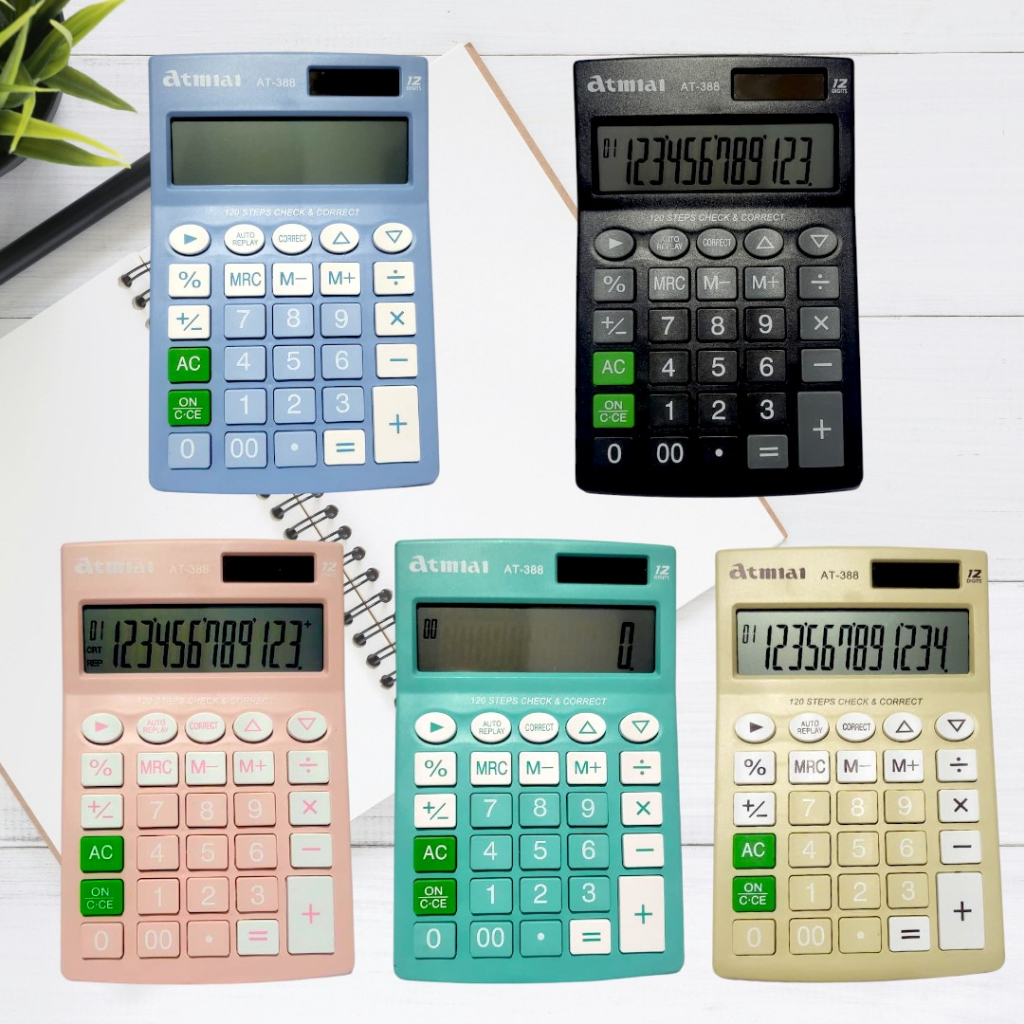 

Terbaru Kalkulator 12 Digit AT-388 tenaga surya tahan lama lucu ABS sekolah dagang kantor Calculator Electronic Correct Dual Power Akuntansi matematika Pink Biru Hitam Kuning