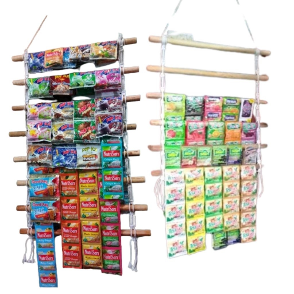 Rak Warung Rencengan Rak Jajanan Rak Kopi Sachet Rak Minuman Rak Kerudung Rak Serbaguna Aesthetic