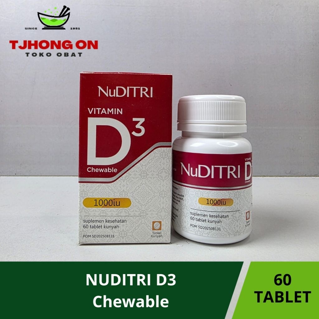 Nuditri Vitamin D3 1000 IU - Vitamin Tulang Chewable