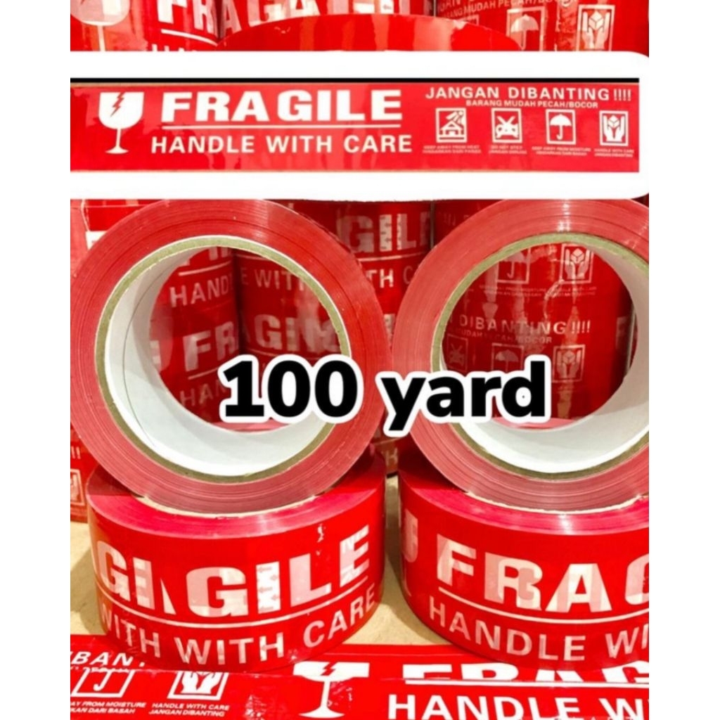 

Lakban Fragile Merah Putih 100 Yard x 2" / 48 MM Tebal Murah