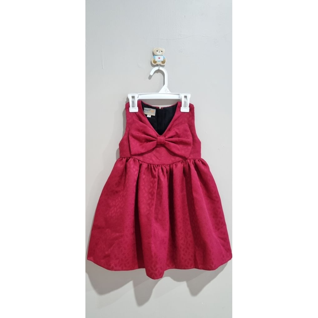 PRELOVED Dress Merah Maroon Anak - Dress Anak - Dress Anak Formal - Gaun Pesta Anak
