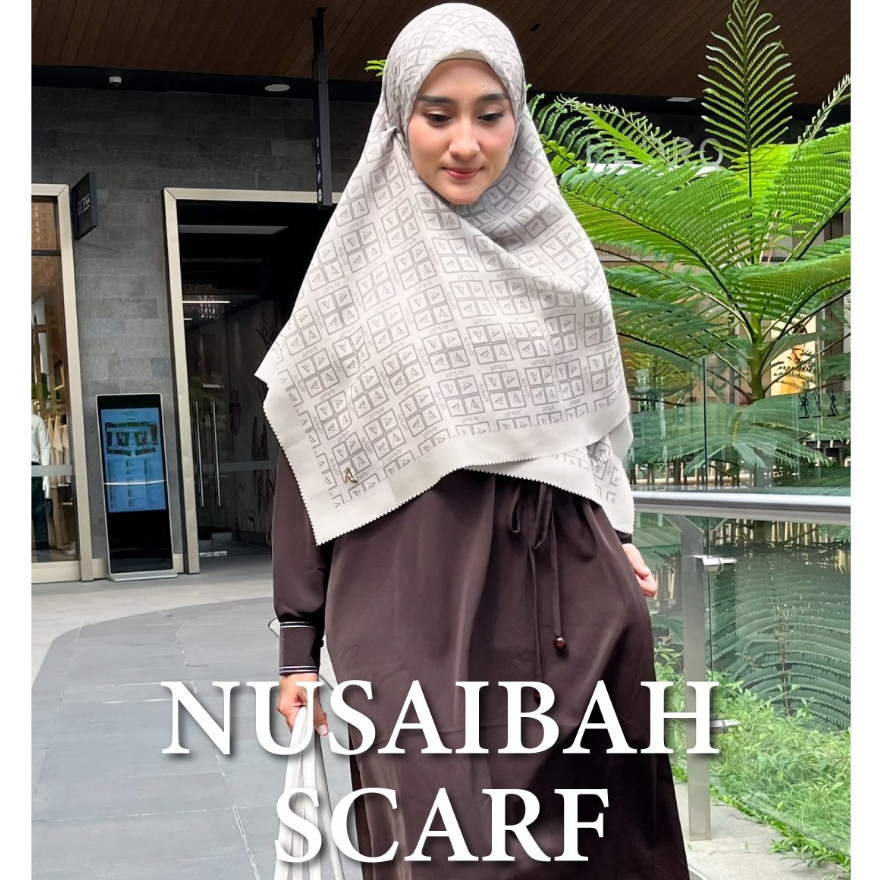 TERLARIS Hijab Syari 140 Corak ARKAFF - Nusaibah Scarf Poly Cotton Jilbab Segiempat Hijab Syar'i