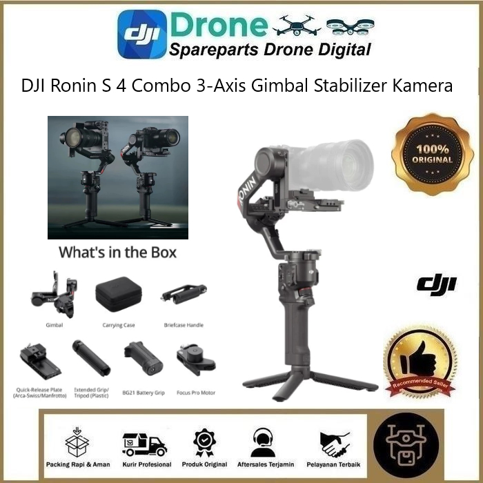 DJI Ronin S 4 Combo 3-Axis Gimbal Stabilizer Kamera - DJI RS 4 Combo 3-Axis Gimbal Stabilizer Garans