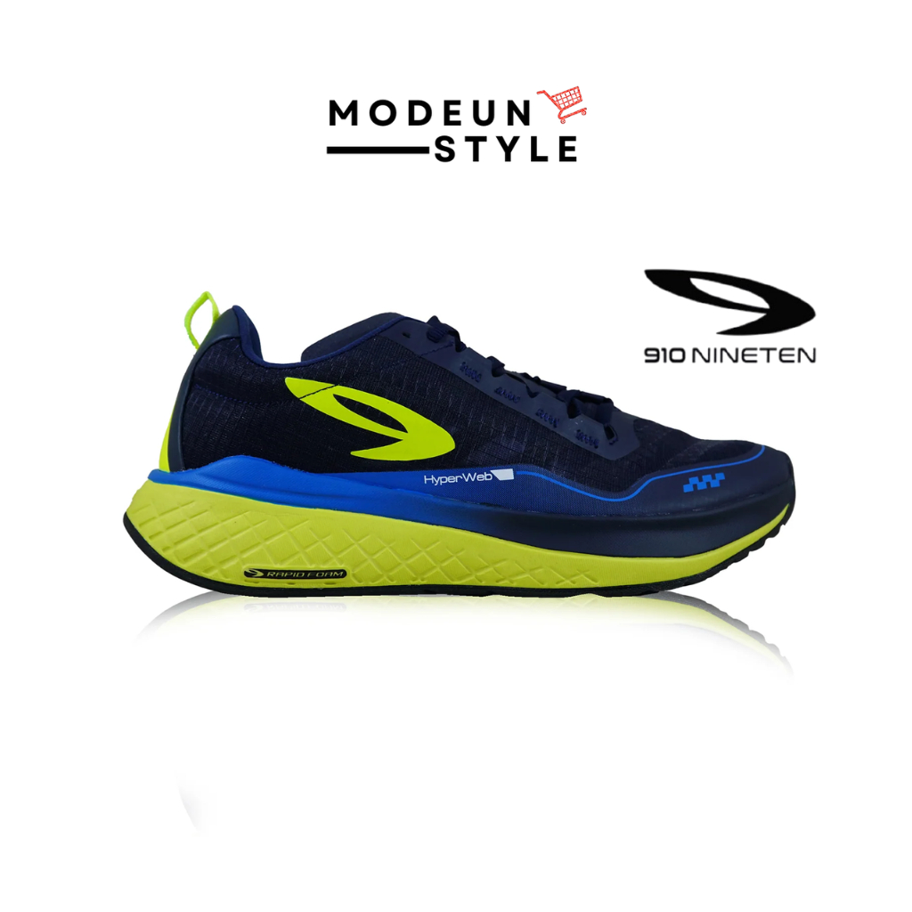 ULTRA EKIDEN 1.0 HITAM IRISH HIJAU NEON BIRU MUDA 910 NINETEN/SEPATU LARI ULTRA EKIDEN 910 NINETEN