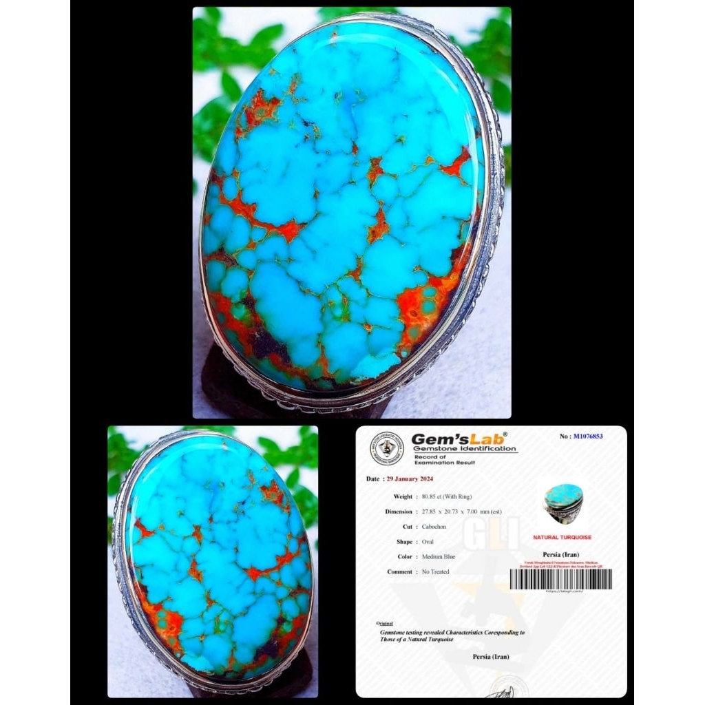 pirus blue persia jumbo asli urat emas kuno