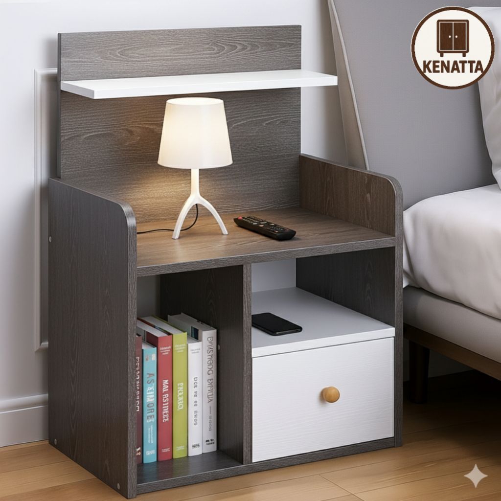 Meja nakas/lemari nakas/meja rias/meja kayu/lemari kayu/lemari kosmetik/rak kosmetik/rak rias/meja a