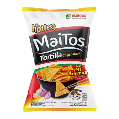

Mr. Hottest Maitos Tortilla Chips Rasa Mi Goreng Jumbo Pack 125gr