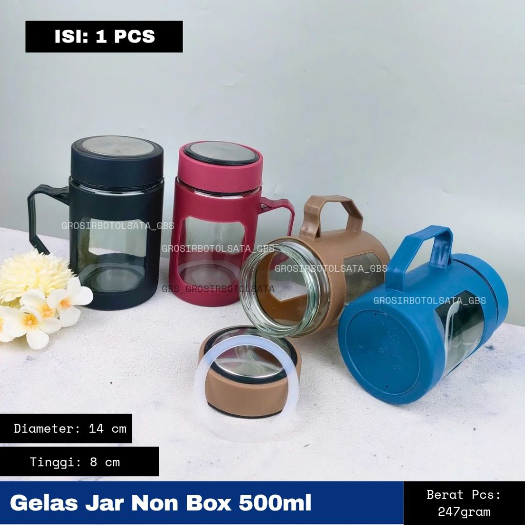 GELAS JAR NON BOX/ SOUVENIR GELAS KACA / SOUVENIR GELAS MINUM KEKINIAN