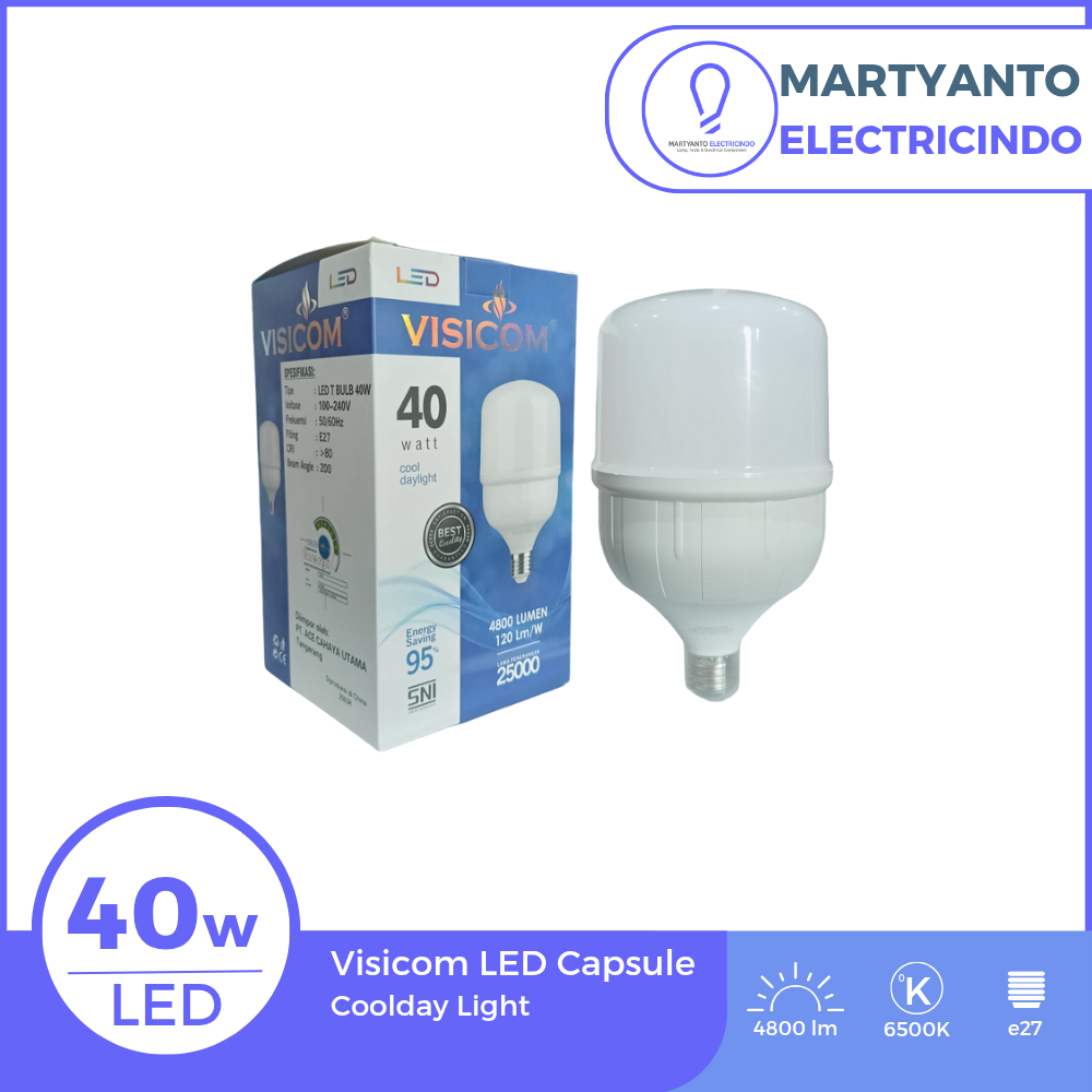 Lampu LED Capsule Visicom 40 Watt warna putih