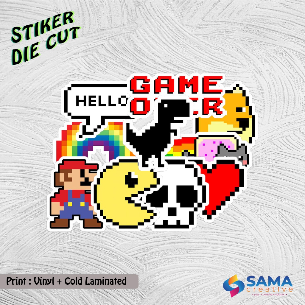 

Pixel 8 Bit - Sticker Vinyl Die Cut - Stiker Hp, Laptop, Motor, Mobil, Helm, Botol Pixel Aksesoris