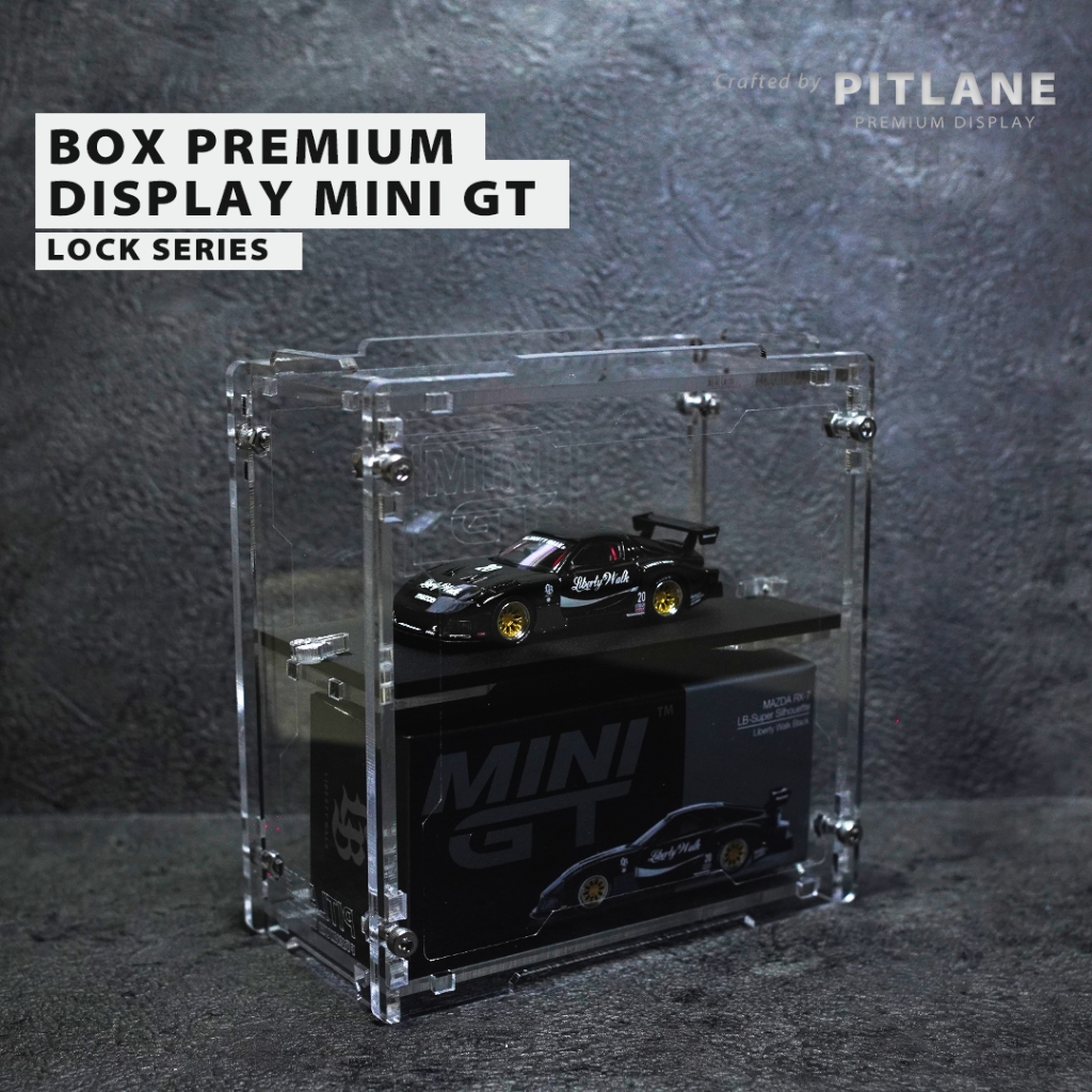 PITLANE Box Premium Display Diecast Akrilik Mini GT Lock Series