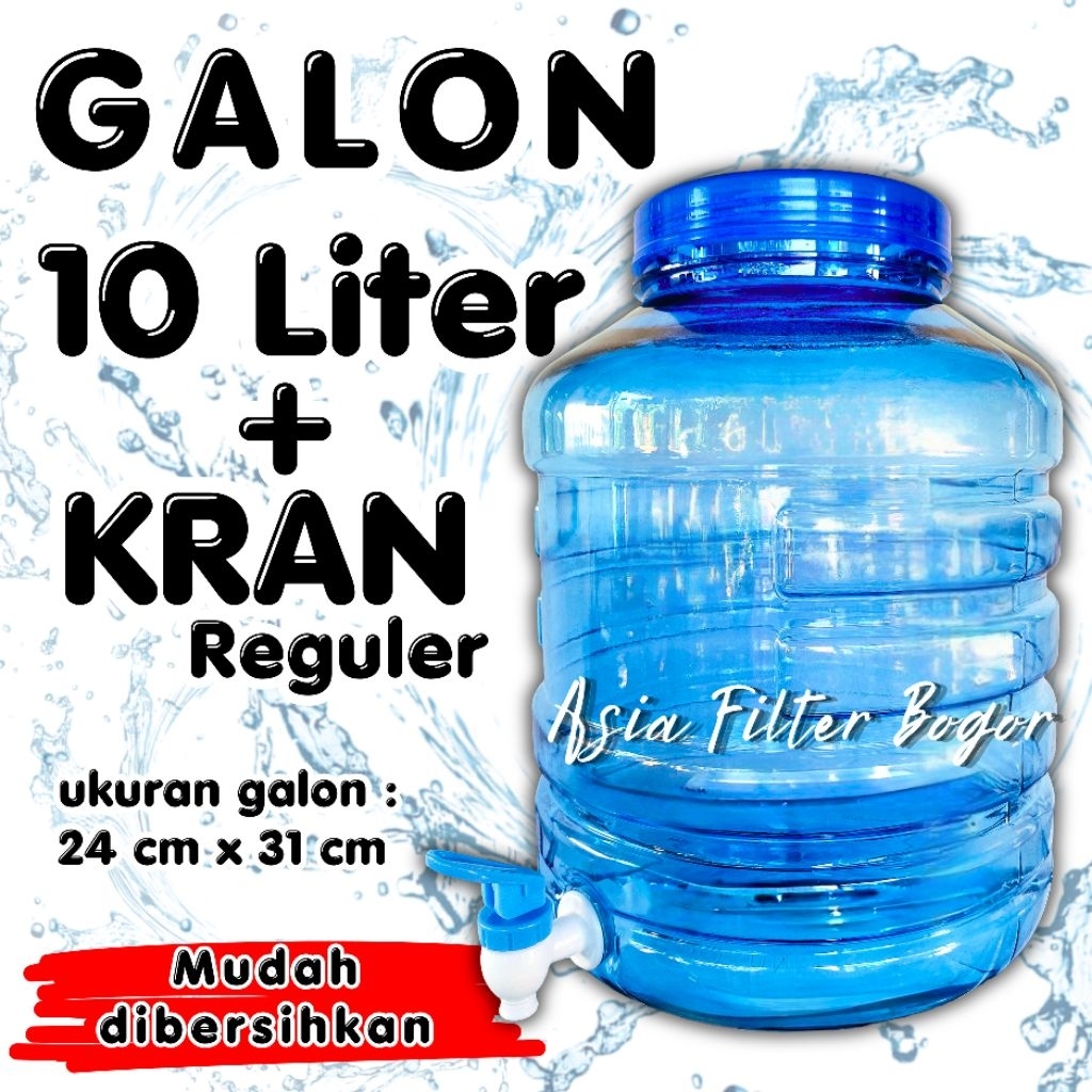 Asia Filter Bogor-  Galon Air Minum Kran 6 LITER 10 LITER 12 LITER Galon Guci Galon Mini Galon Keran