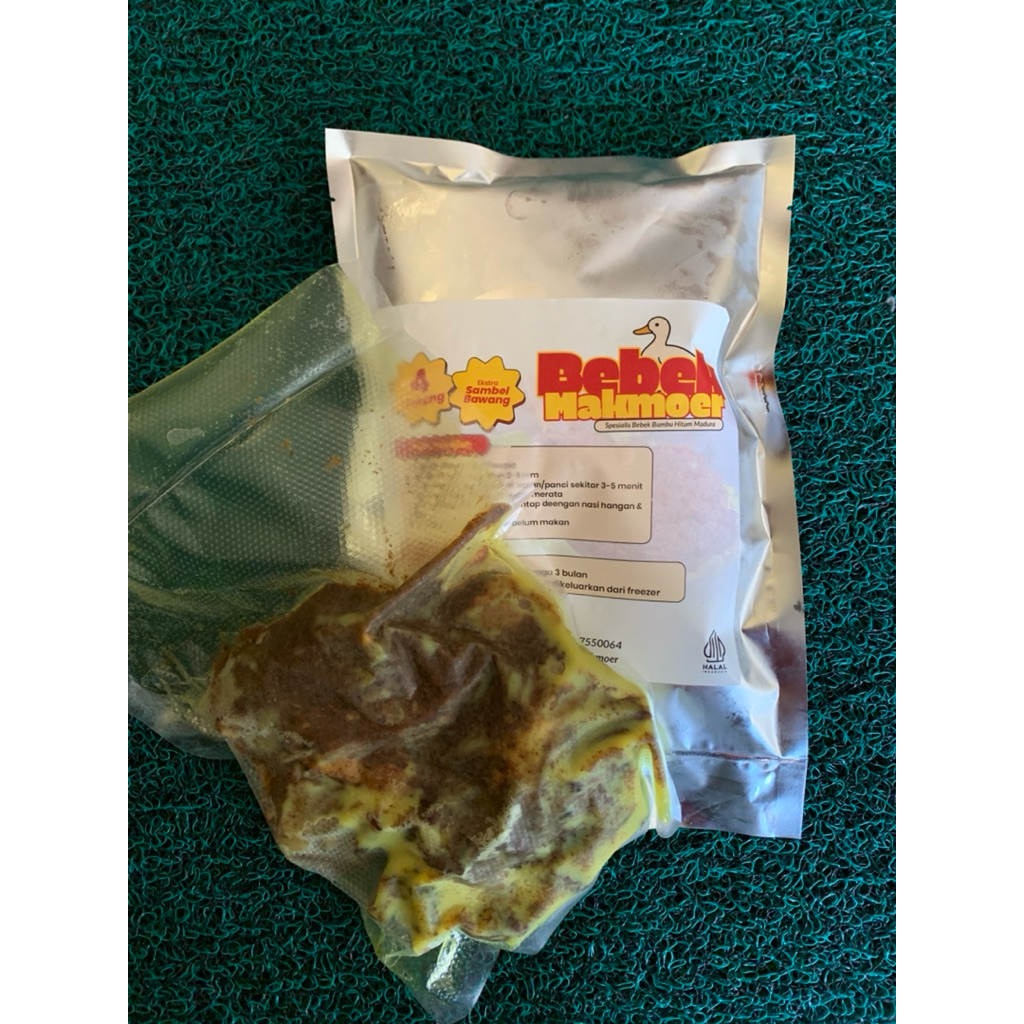 

Bebek makmoer bumbu hitam Madura | isi 4 potong + sambel bawang | vacuum pack