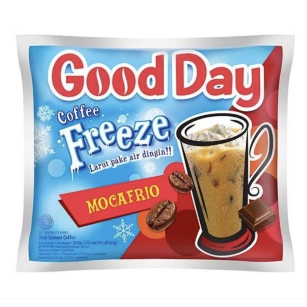 

Good Day Freeze Mocafrio 10+1 sachet Larut Pakai Air Dingin / Goodday