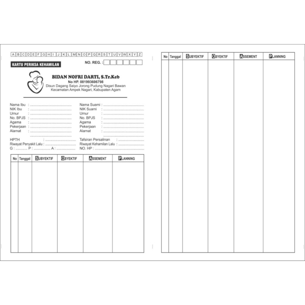 

Kartu Ibu Hamil/Kartu Periksa Kehamilan/Kartu Status pasien