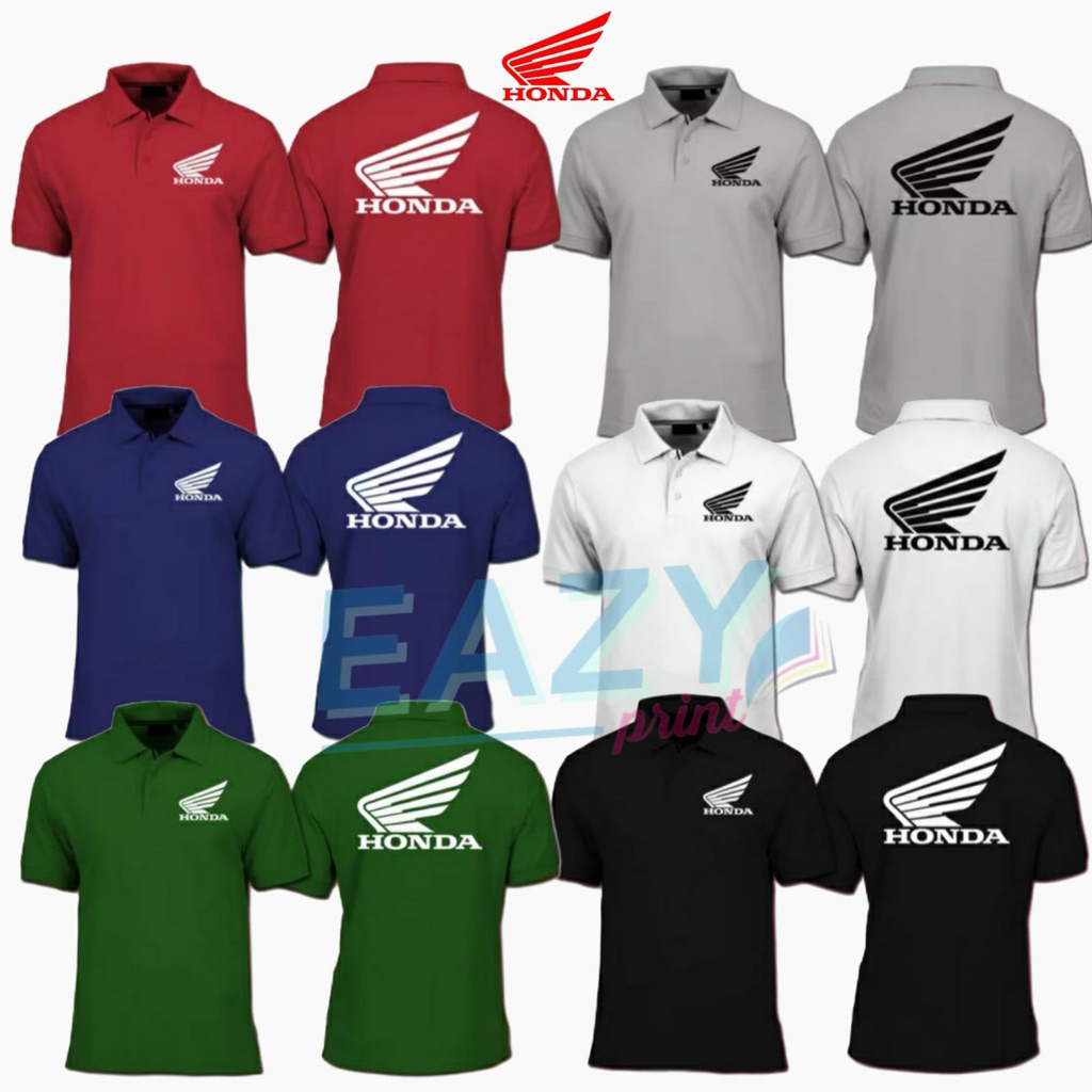 SERAGAM BAJU KERAH HONDA MOTOR AHM POLOSHIRT STAFF MARKETING SALES GRATIS NAMA