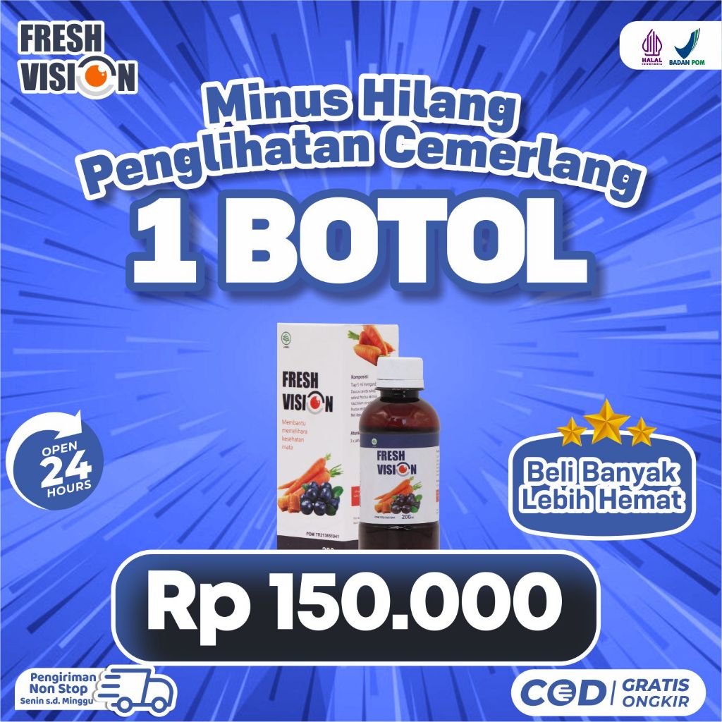 Paket 1 Box Fresh Vision Vitamin Mata Herbal