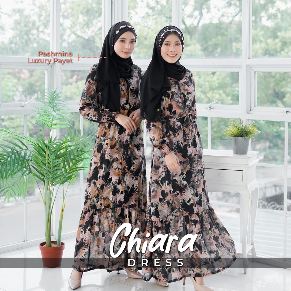 Koyu Hijab Gamis Premium Chiara Dress Ceruti