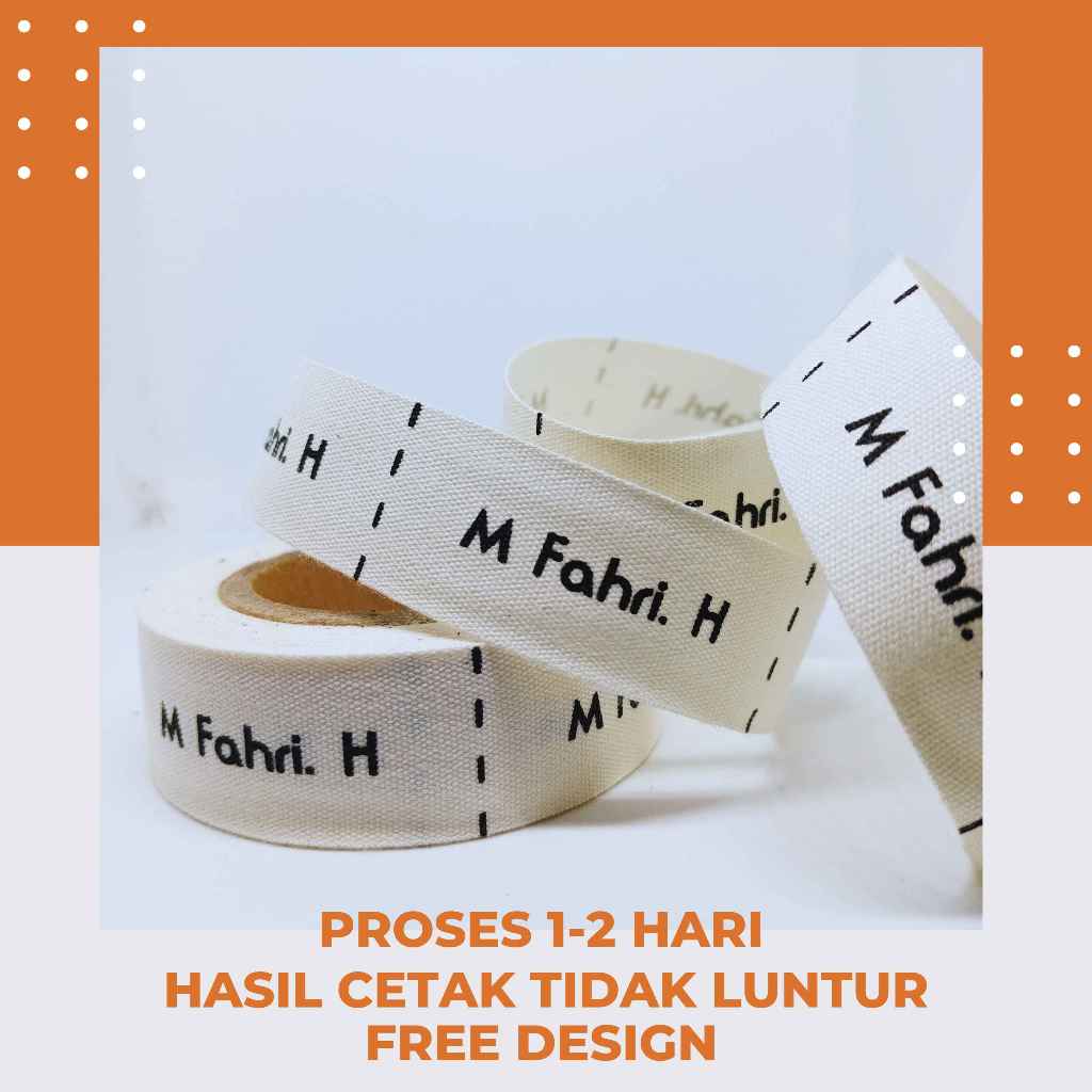 

label katun/label nama/label baju/label jahit