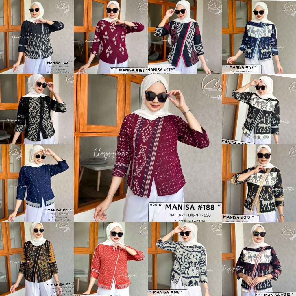 MANISA Atasan Wanita Blouse Ori Tenun Troso Handmade