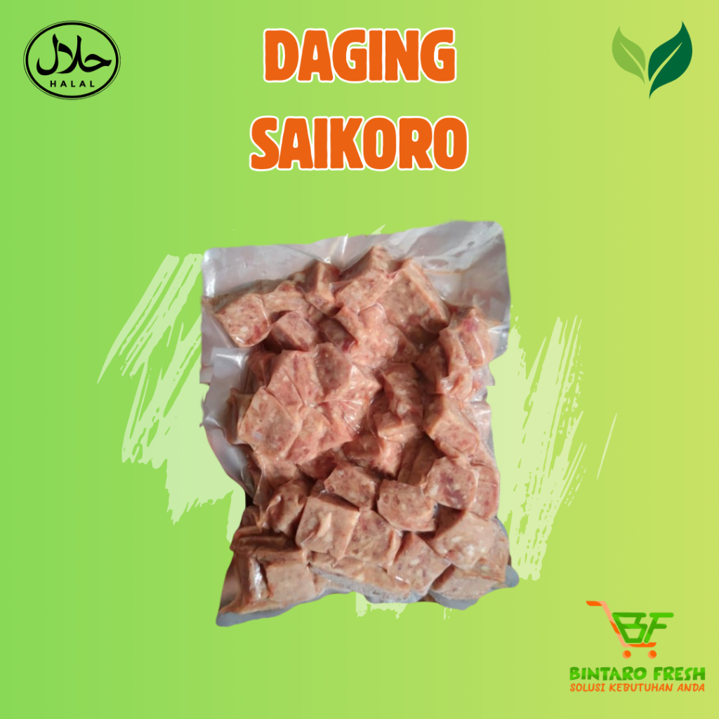 

Daging saikoro frozen 500gr/ Beef saikoro wagyu cube/ Saikoro beef frozen
