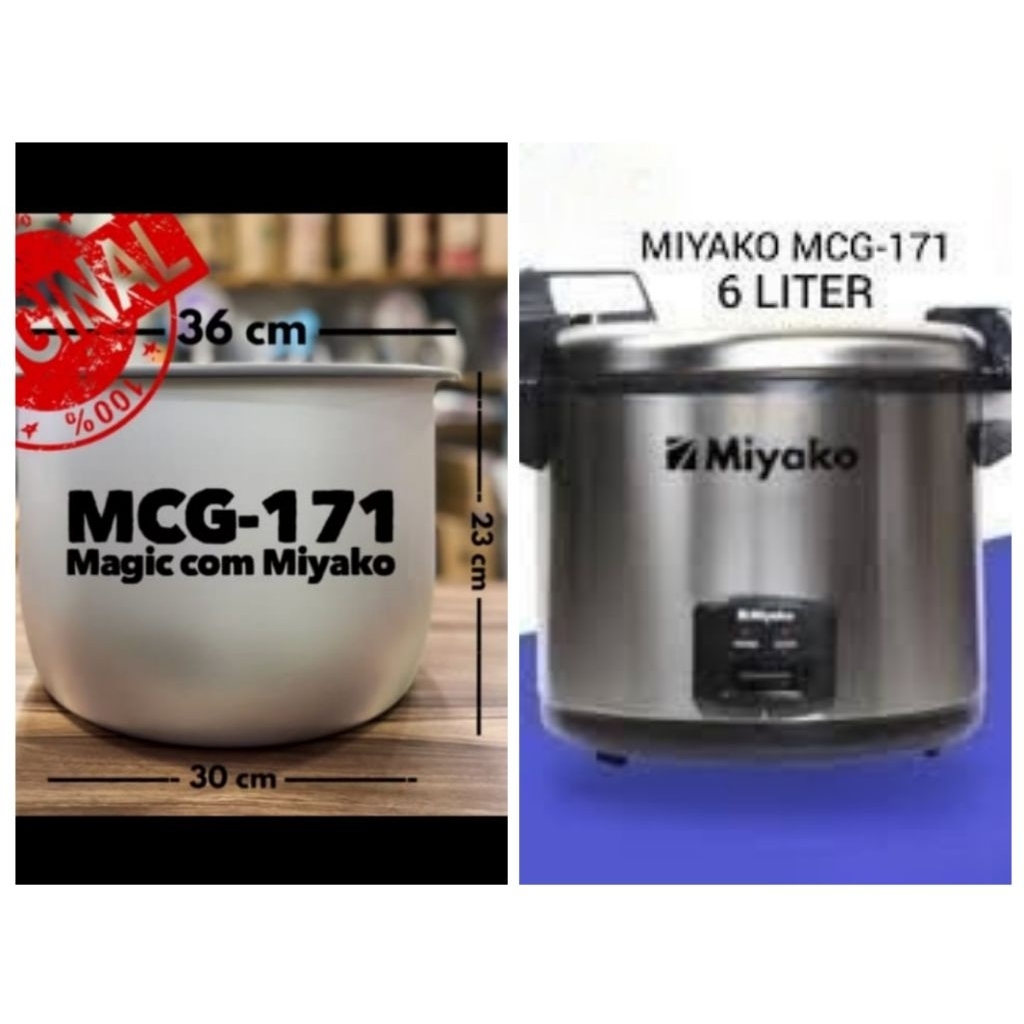 (PANCI SAJA) Panci Innerpot utk Magic Com Jumbo Miyako MCG 171 (6 Liter)