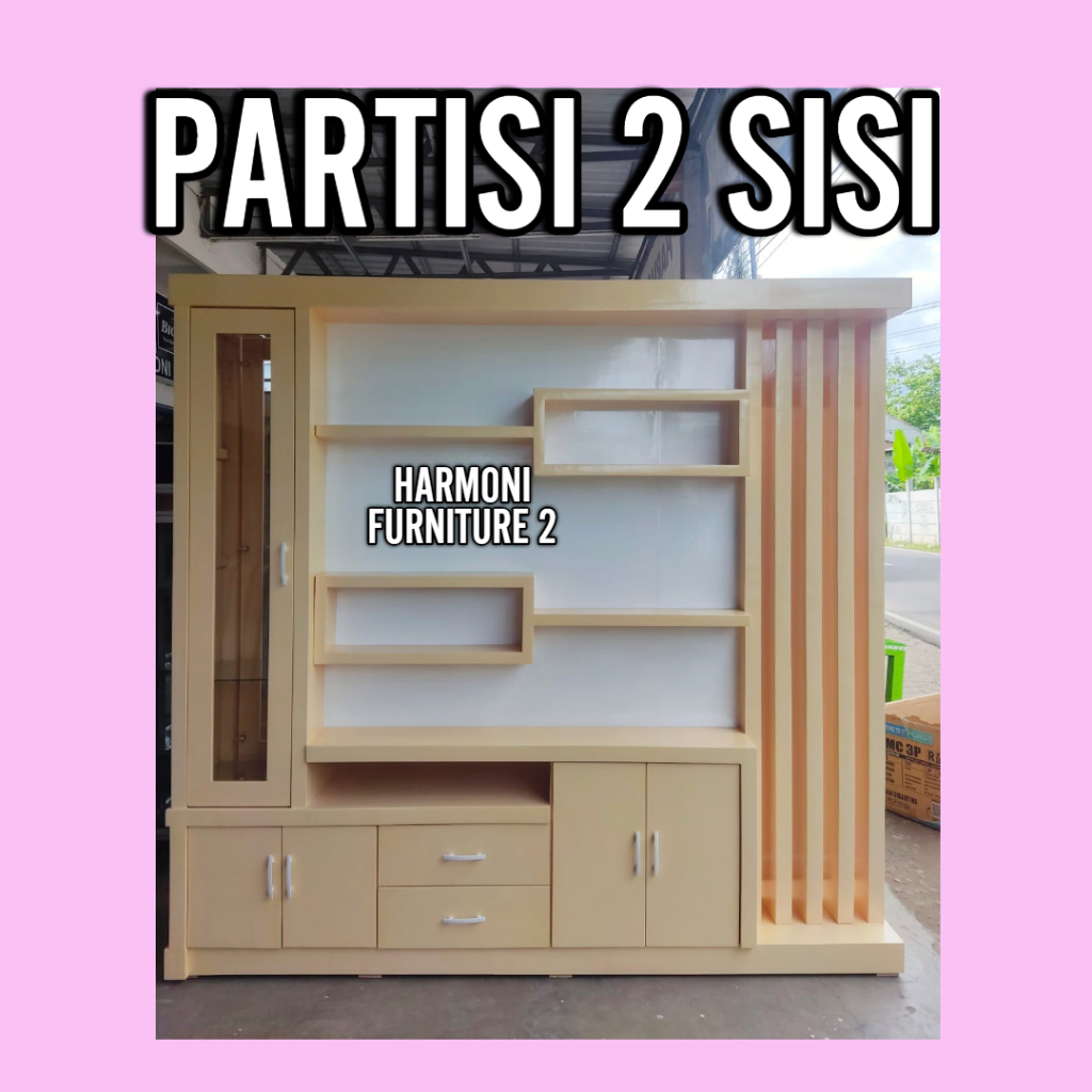 BUFET PARTISI 2 SISI BUFET SKETSEL BUFET PEMBATAS RUANG FREE ONGKIR SERANG KOTA BUFET 2 SISI BUFET S