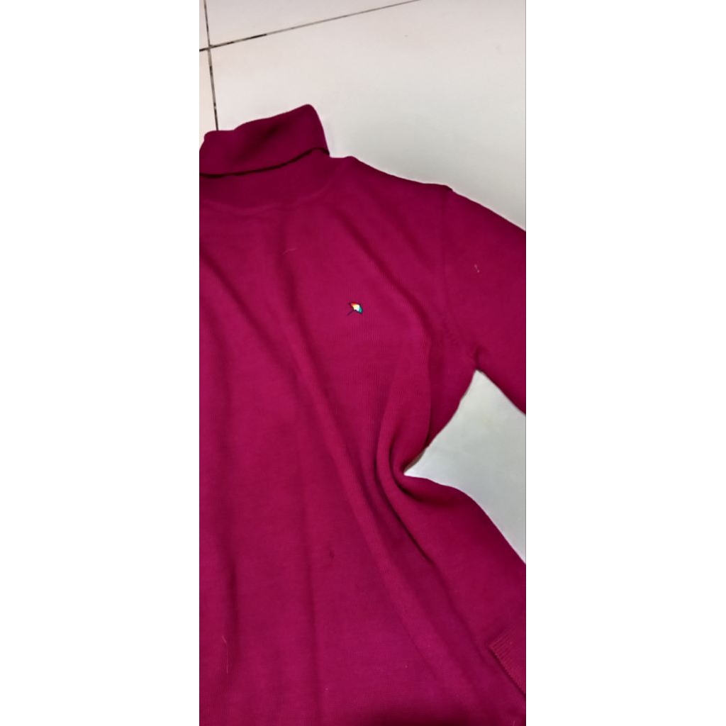 sweater magenta turtleneck BARU