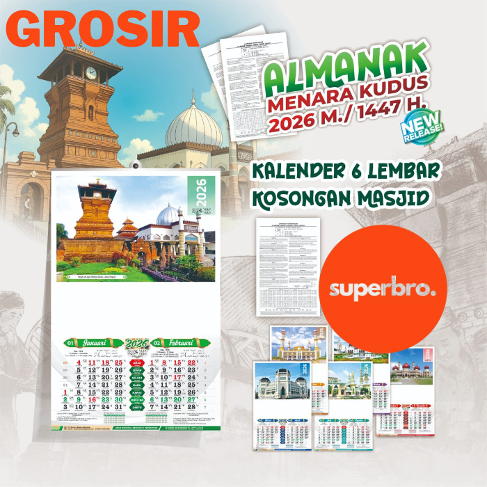 

KALENDER DINDING MENARA KUDUS 2026 BEST SELLER 100% ORIGINAL