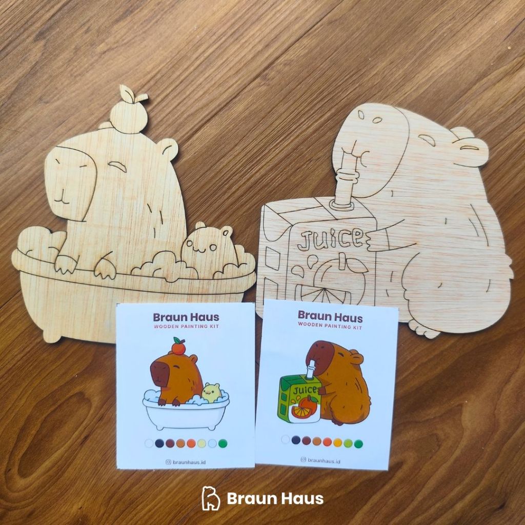 

BraunHaus DIY Wooden Painting Kit - Mainan Edukasi Anak Mewarnai Souvenir Hampers Capybara