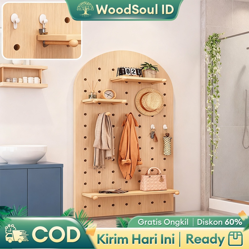Rak Dinding Kayu Solid Minimalis Rak Ambalan Dinding Kayu Solid Rak Kayu Gantung Dekorasi Sederhana
