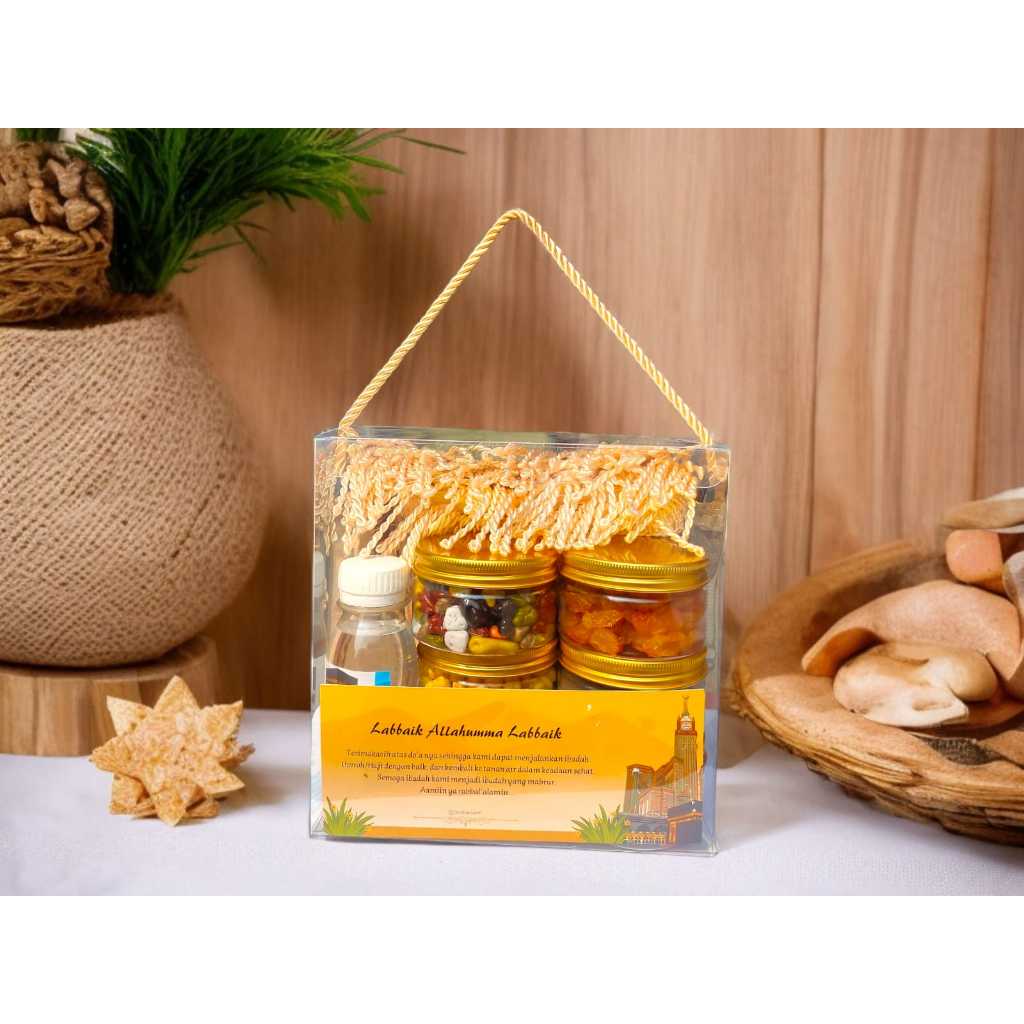 

Paket Hampers/Oleh-oleh Haji/Umroh Premium Madinah Souvenir Pakai Toples Bulat 100ml