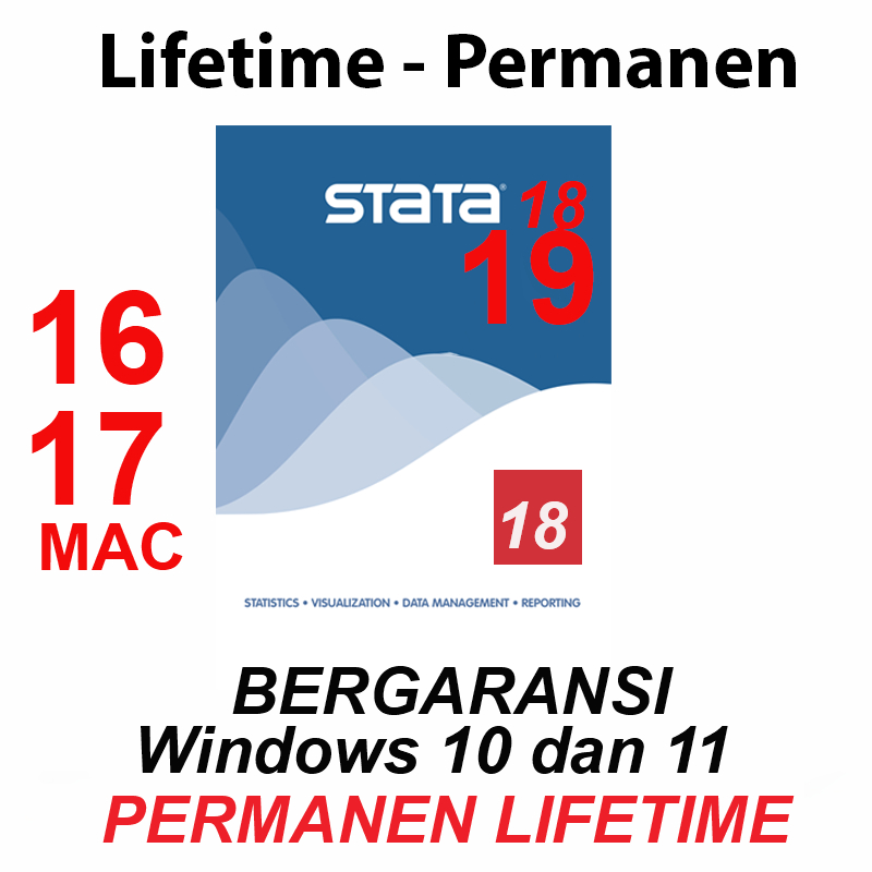 STATA 19 MP 18 MP 17 SE Lifetime GARANSI PERMANEN