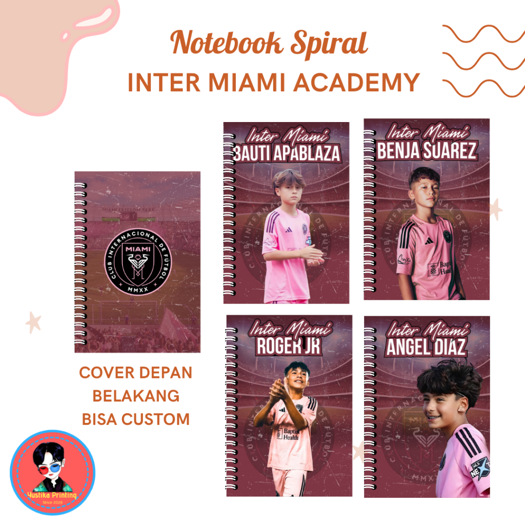 

Notebook Spiral Inter Miami Academy - Roger Jr Bautista Apablaza Benjamin Suarez Angel Jr dll