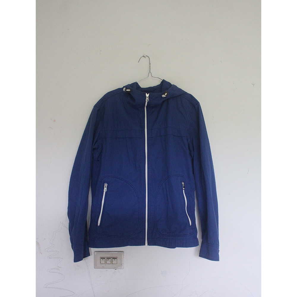 Jaket Parka Biru Uniqlo Original