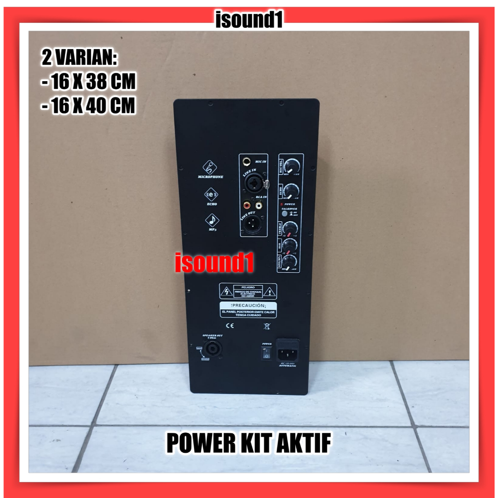 POWER KIT MESIN KIT SPEAKER AKTIF 300 WATT 2 UKURAN 16 X 38 CM & 16 X 40 CM