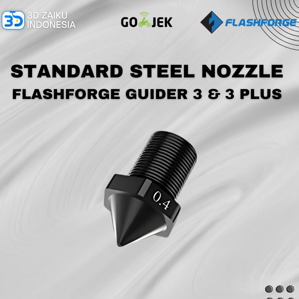 3D Printer Flashforge Guider 3 and Guider 3 Plus Hardened Steel Nozzle