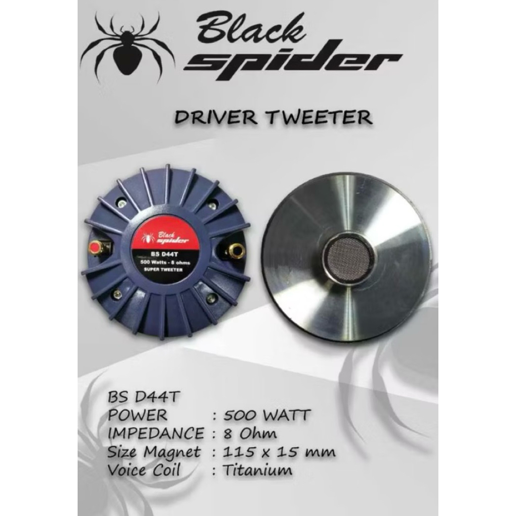 Driver Tweeter Black Spider D44T / Tweeter Speaker Black Spider D44T