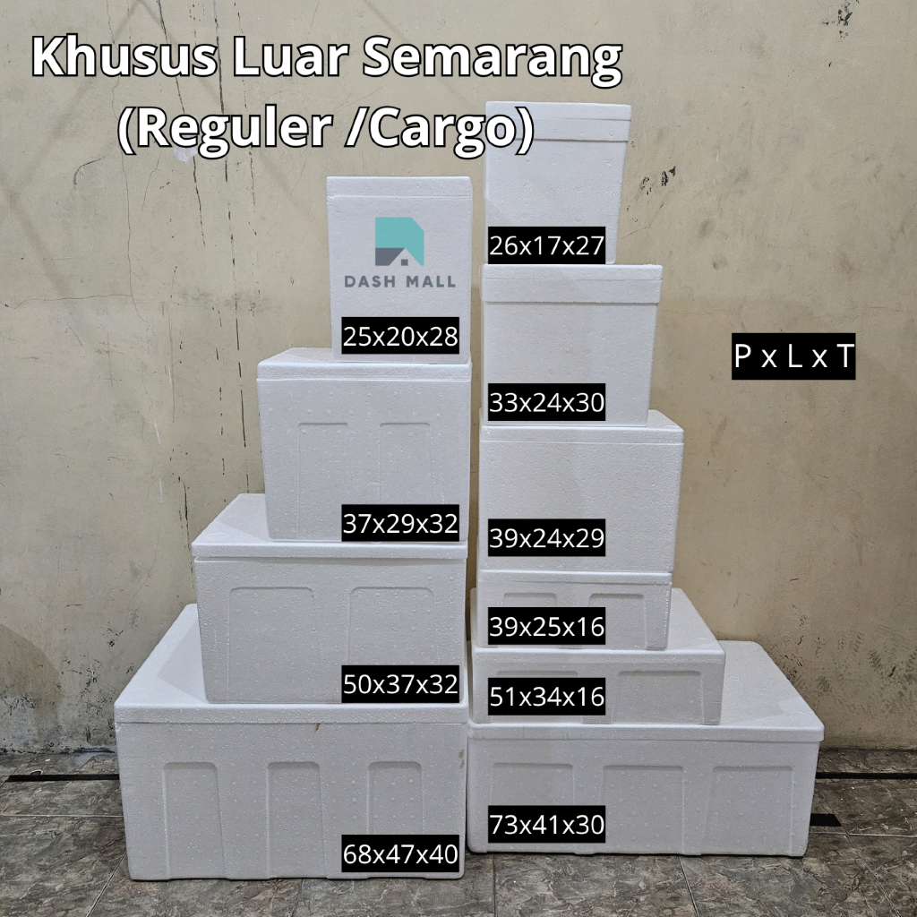[Khusus Luar Semarang] Sterofoam Box / Box Styrofoam Tebal Putih Baru / Gabus Box Polos / Wadah Es B
