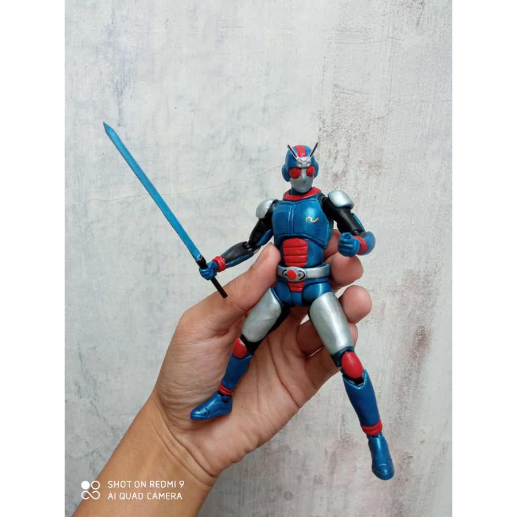 Action figure Kamen rider black RX bio custom # mainan shf figma revoltech kitbash 1/12 vintage Toys